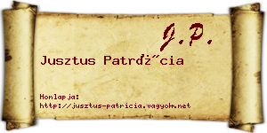 Jusztus Patrícia névjegykártya